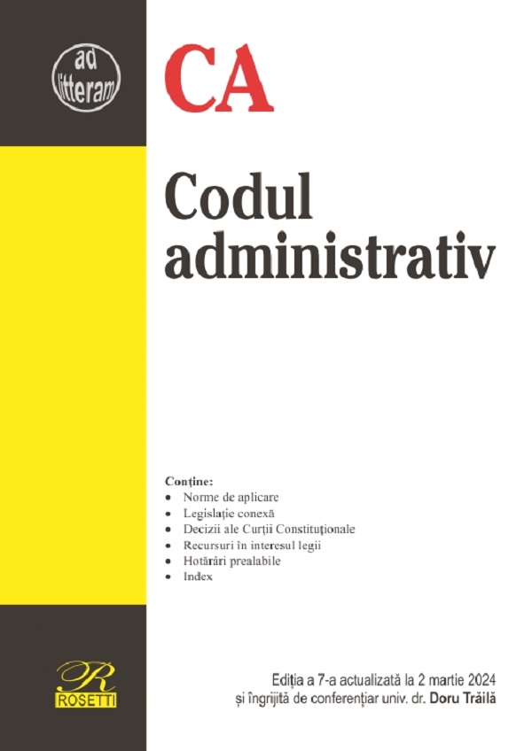 Cartea Codul administrativ Ed.7 Act. 2 Martie 2024