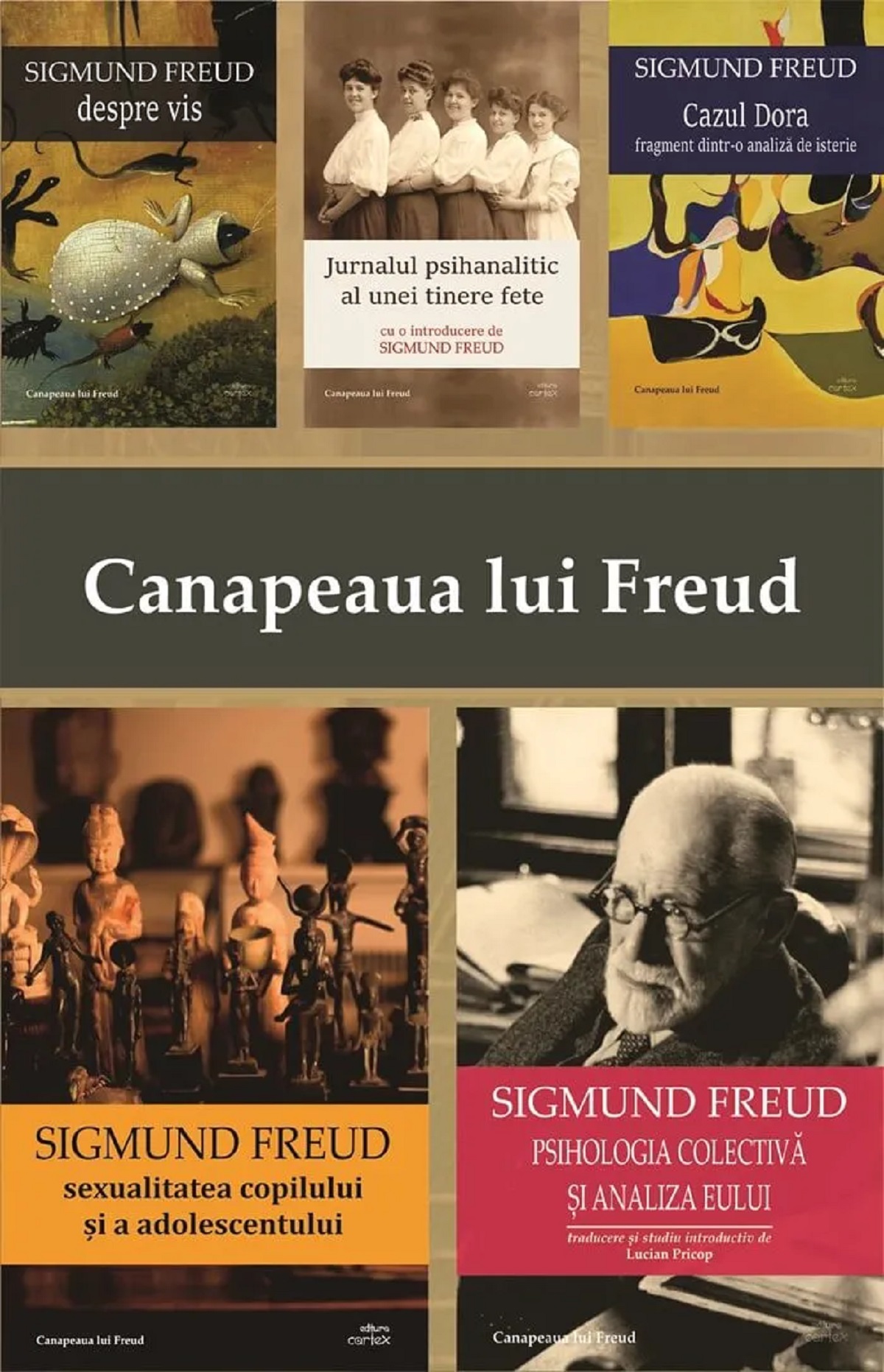 Pachet 5 volume: Canapeaua lui Freud, Sigmund Freud – copertă