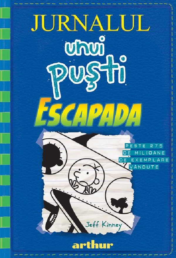 Jurnalul unui pusti Vol.12: Escapada, Jeff Kinney – copertă