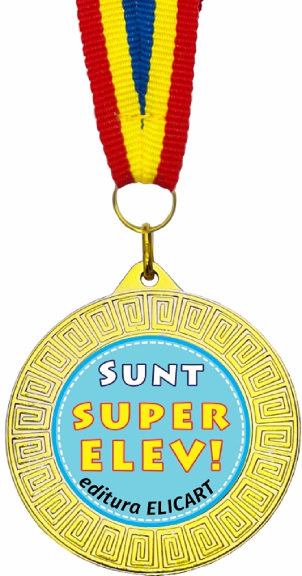 Medalie super elev + Snur tricolor, – copertă