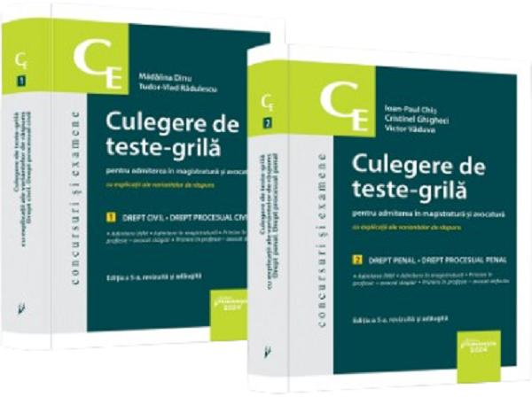 Cartea Culegere de teste-grila pentru admiterea in magistratura Ed.5 de Ioan-Paul Chis, Tudor Vlad Radulescu, Madalina Dinu, Victor Vaduva, Cristinel Ghigheci