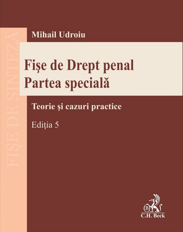 fise de drept penal partea speciala ed.5,  – copertă