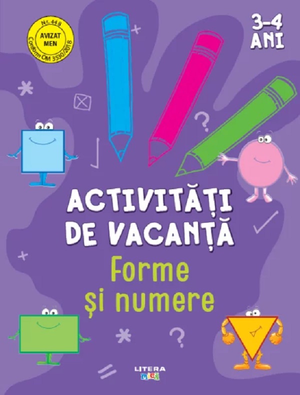 Activitati de vacanta. Forme si numere 3-4 ani,  – copertă