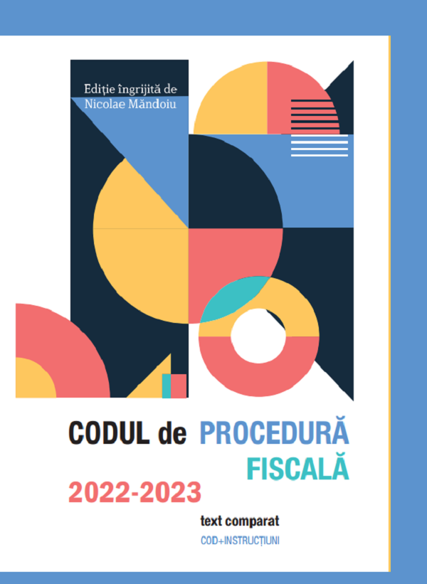 Codul de procedura fiscala 2022-2023, Nicolae Mandoiu – copertă
