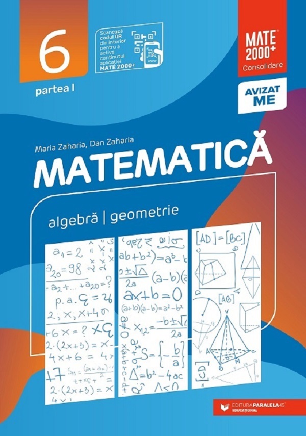 Matematica - Clasa 6 Partea 1 - Consolidare, Maria Zaharia, Dan Zaharia – copertă