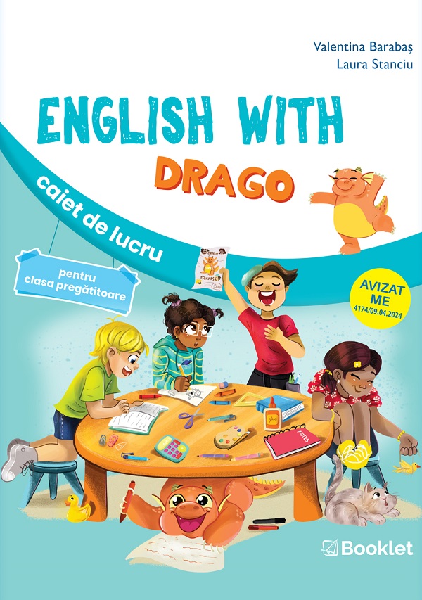 English with Drago - Clasa pregatitoare - Caiet de lucru, Laura Stanciu, Valentina Barabas – copertă