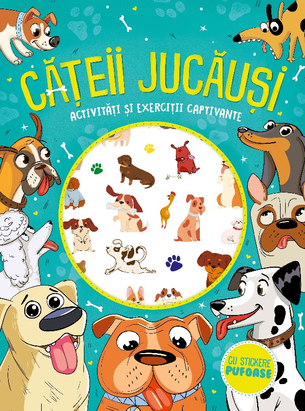 Cartea cateii jucausi cu stickere pufoase – Editura KREATIV