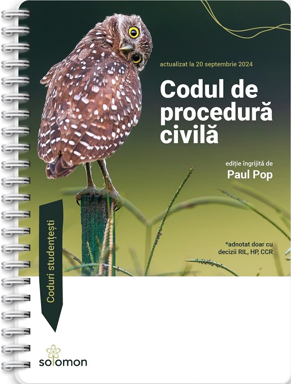 Cartea Codul de procedura civila Act. 20 septembrie 2024 Ed. Spiralata – Editura SOLOMON