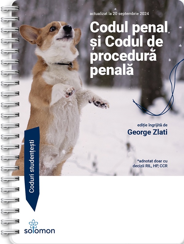 Cartea Codul penal si Codul de procedura penala Act. 20 septembrie 2024 Ed. Spiralata – Editura SOLOMON