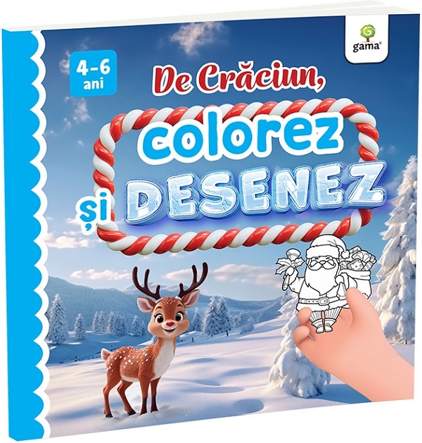 De Craciun: Clorez si desenez 4-6 ani,  – copertă