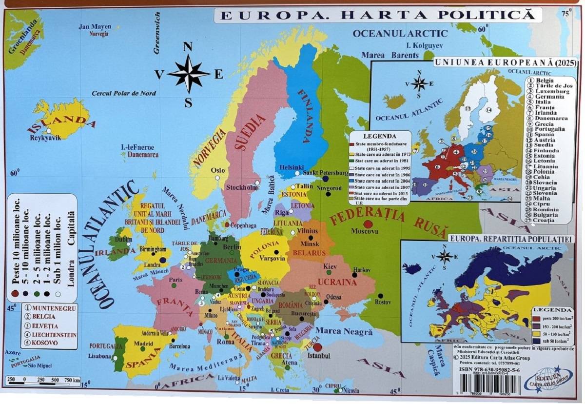 Harta de perete: Europa. Pliata,  – copertă