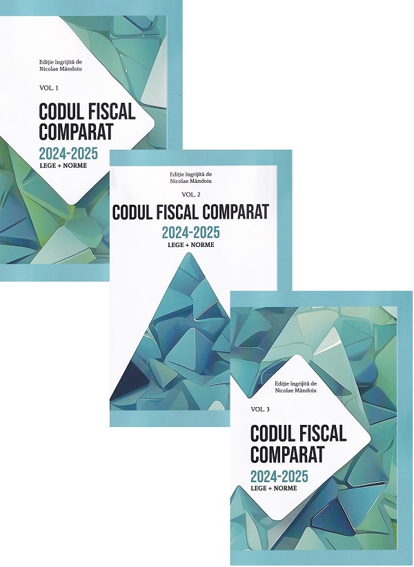 Cartea Pachet 3 vol. Codul Fiscal Comparat 2024-2025 (Lege+norme) de Nicolae Mandoiu – Editura CON FISC