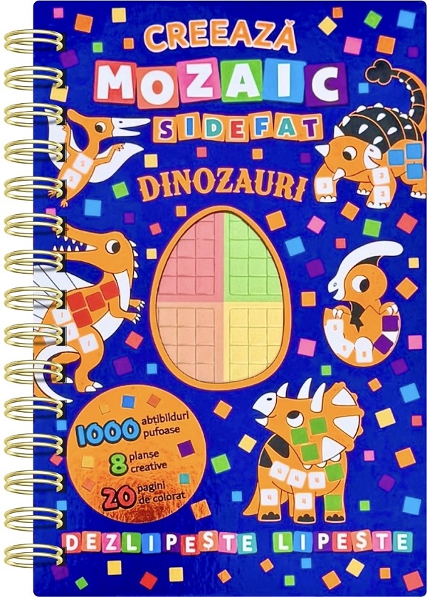Creeaza mozaic sidefat. Dinozauri,  – copertă