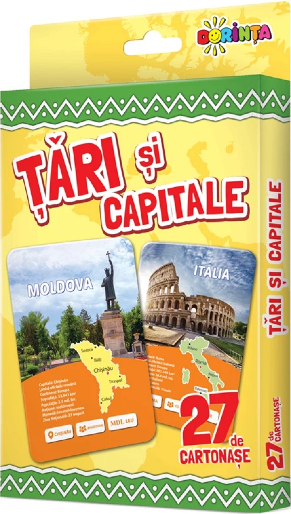 Cartea Tari si capitale. 27 de cartonase – Editura DORINTA