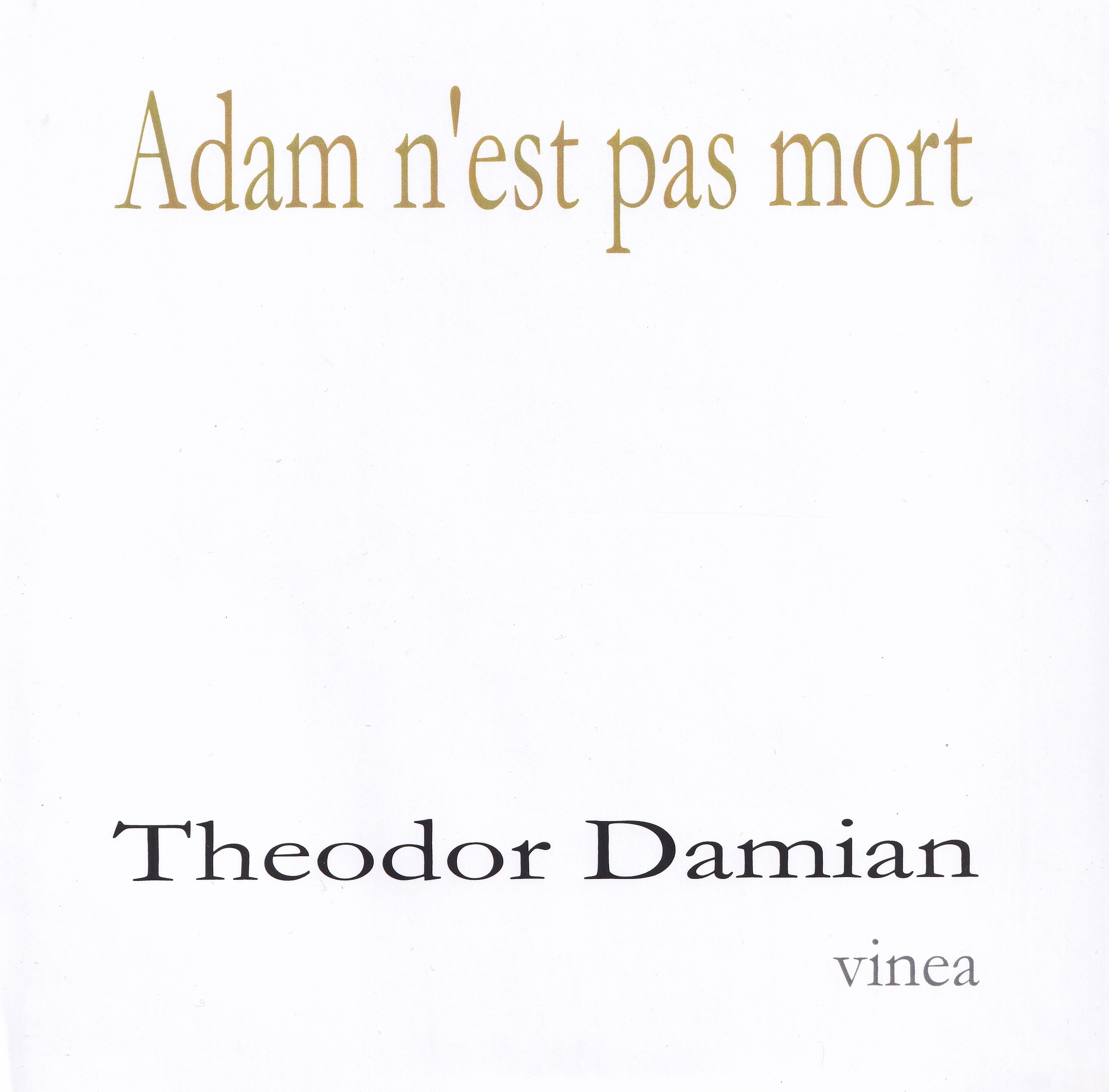 Cartea Adam n'est pas mort