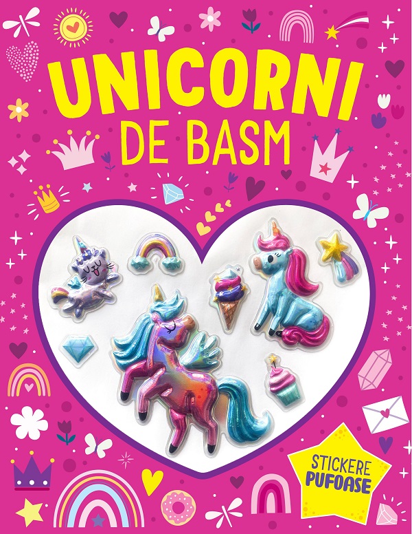 Cartea Unicorni de basm. Stickere pufoase – Editura KREATIV