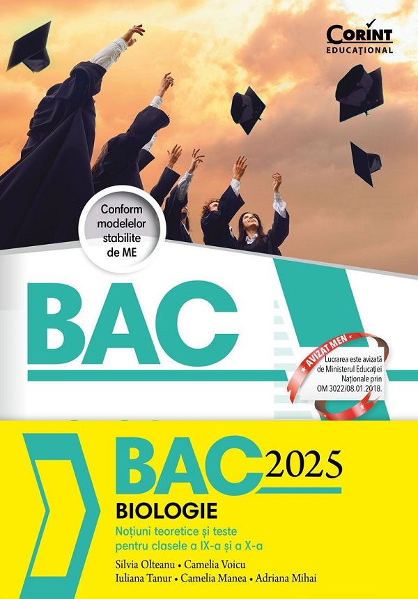 Cartea Bacalaureat 2025. Biologie - Clasele 9-10 de Silvia Olteanu, Camelia Voicu, Iuliana Tanur, Camelia Manea, Adriana Mihai
