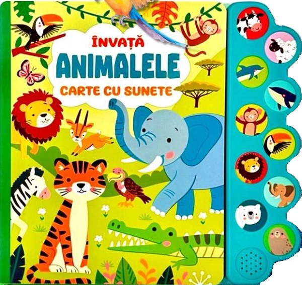 Invata animalele. Carte cu sunete, – copertă