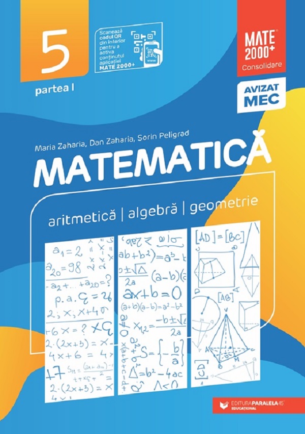 Matematica - Clasa 5 Partea 1 - Consolidare, Sorin Peligrad, Dan Zaharia, Maria Zaharia – copertă