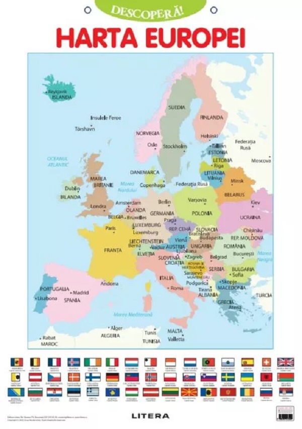 Descopera! Harta Europei. Planse educationale,  – copertă