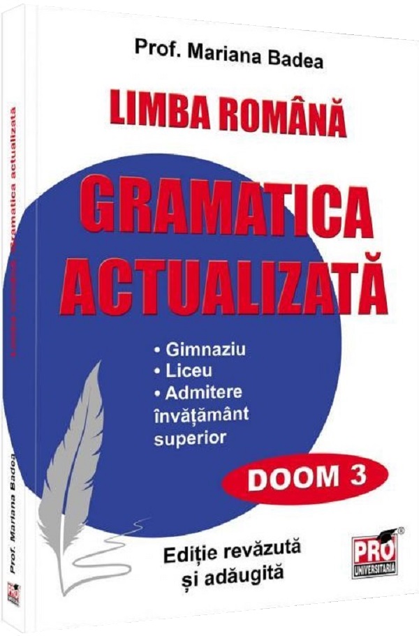 Limba romana, gramatica actualizata pentru elevi, Mariana Badea – copertă