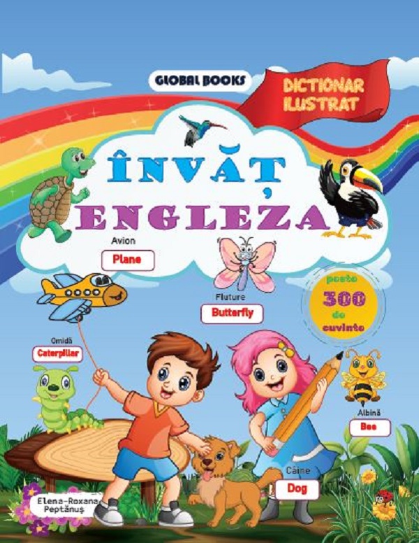 Invat engleza. Dictionar ilustrat, Elena Roxana Peptanus – copertă