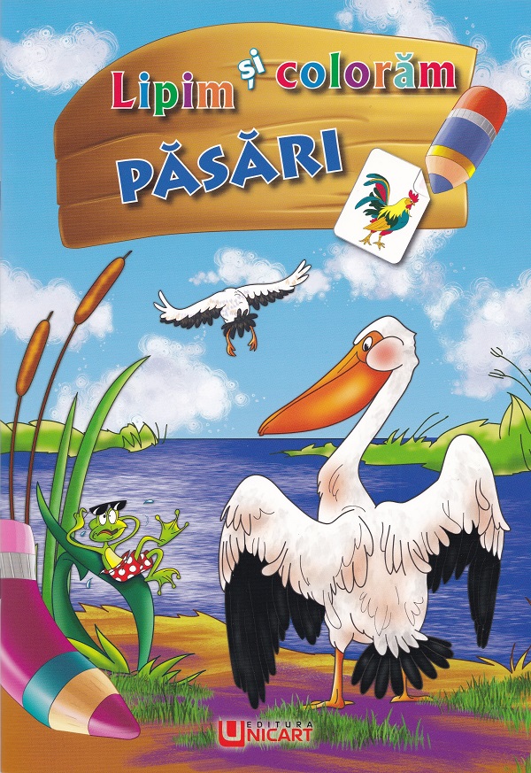 Lipim si coloram. Pasari,  – copertă