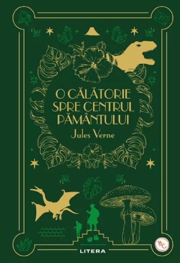 O calatorie spre centrul pamantului, Jules Verne – copertă