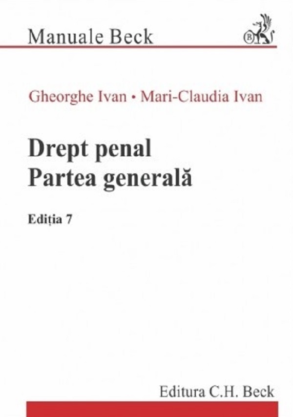 Cartea Drept penal. Partea generala Ed.7