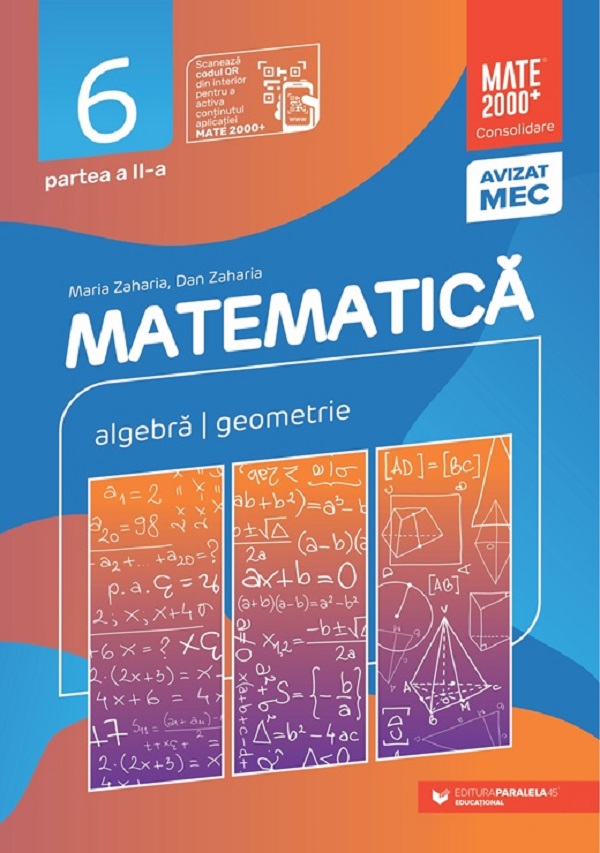 Matematica - Clasa 6 Partea 2 - Consolidare, Dan Zaharia, Maria Zaharia – copertă