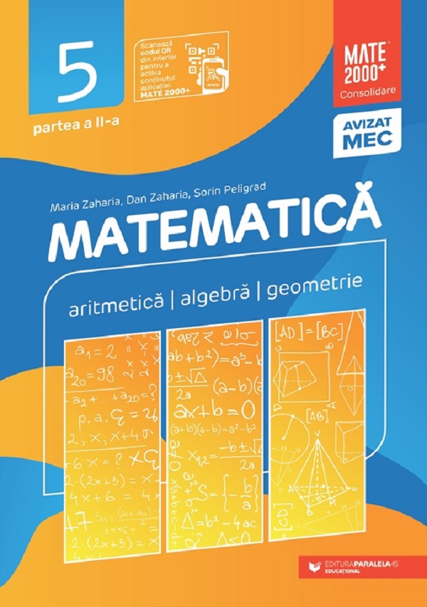 Matematica - Clasa 5 Partea 2 - Consolidare, Sorin Peligrad, Maria Zaharia, Dan Zaharia – copertă