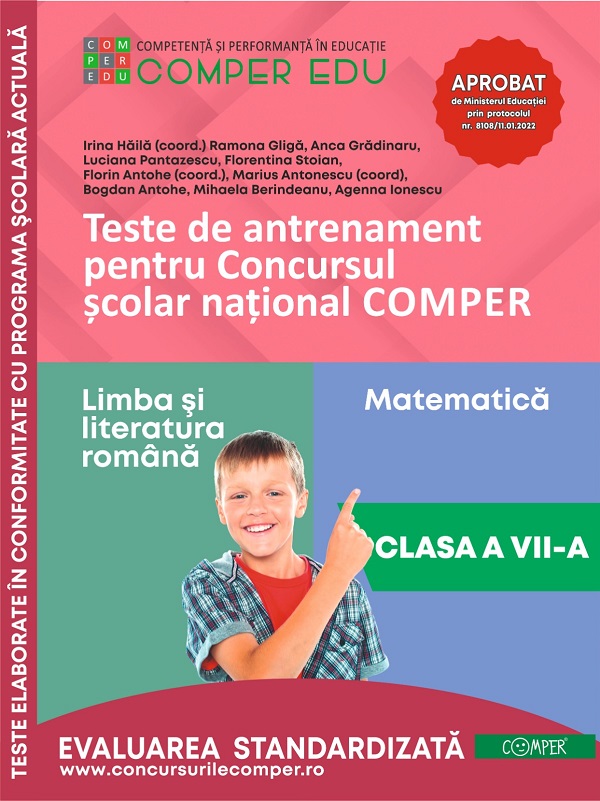 Teste de antrenament - Clasa 7 - Concursul Comper Ed.2, Irina Haila, Florin Antohe, Marius Antonescu – copertă
