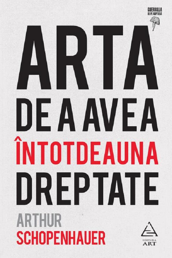 Arta de a avea intotdeauna dreptate, Arthur Schopenhauer – copertă