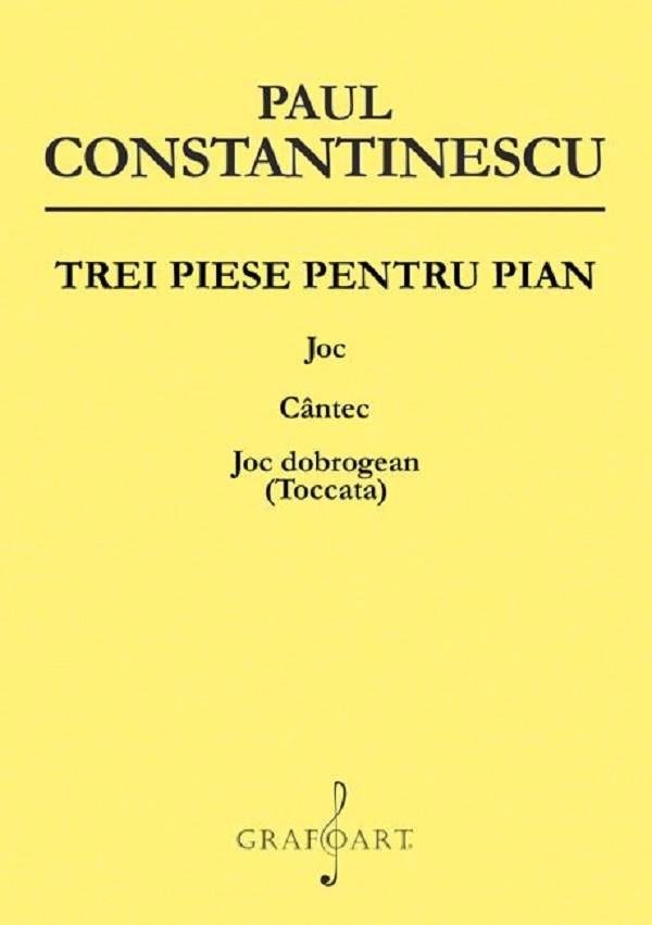 Cartea Trei piese pentru pian. Joc, cântec, joc dobrogean (Toccata)