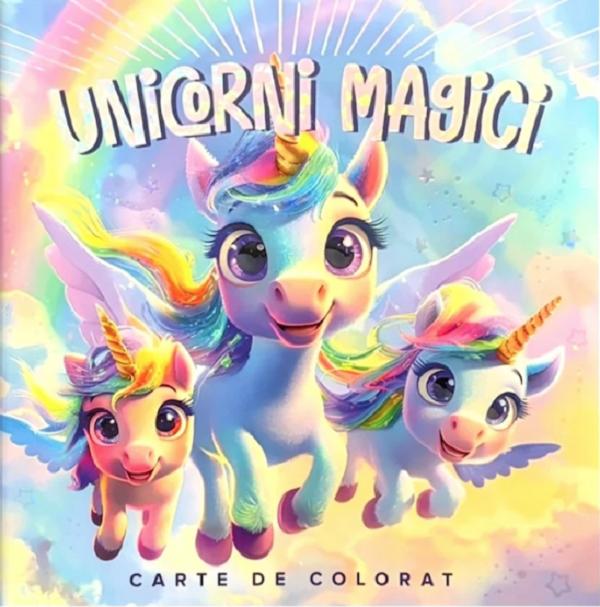 Cartea Unicorni magici. Carte de colorat – Editura FLAMINGO