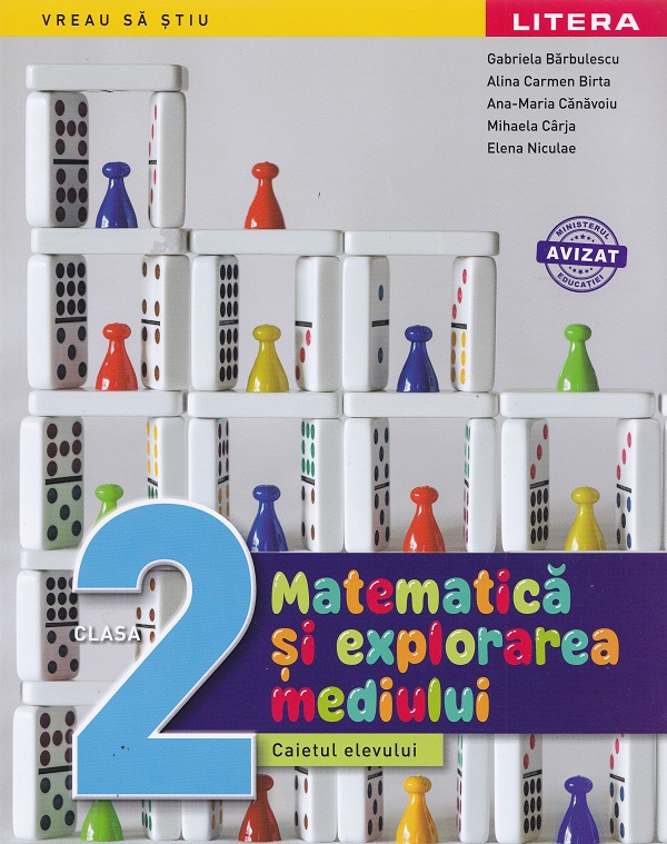 Matematică și explorarea mediului - Clasa 2 - Caietul elevului, Gabriela Barbulescu, Ana-Maria Canavoiu, Elena Niculae, Mihaela Carja, Alina Carmen Birta – copertă