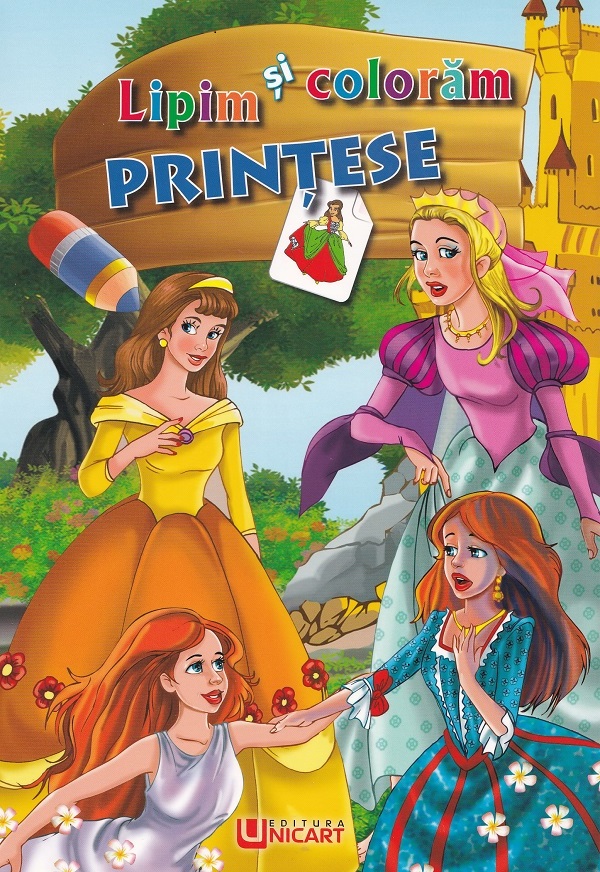 Lipim și colorăm. Prințese,  – copertă