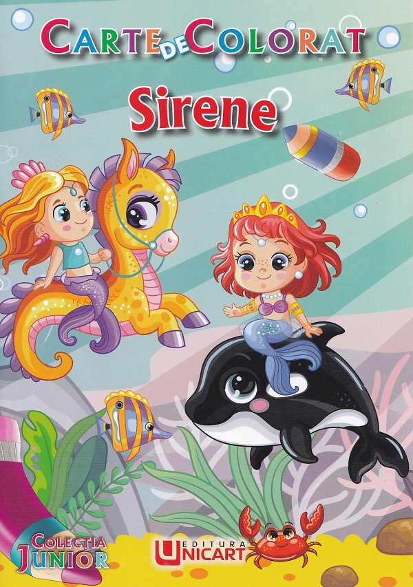 Carte de colorat. Sirene,  – copertă