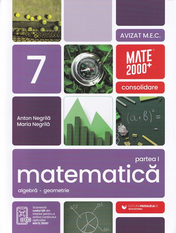 Matematică - Clasa 7 Partea 1 - Consolidare, Maria Negrila, Anton Negrila – copertă