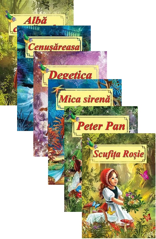Cartea Pachet 6 cărți: Povești ilustrate de Fratii Grimm, J.M. Barrie, Hans Christian Andersen