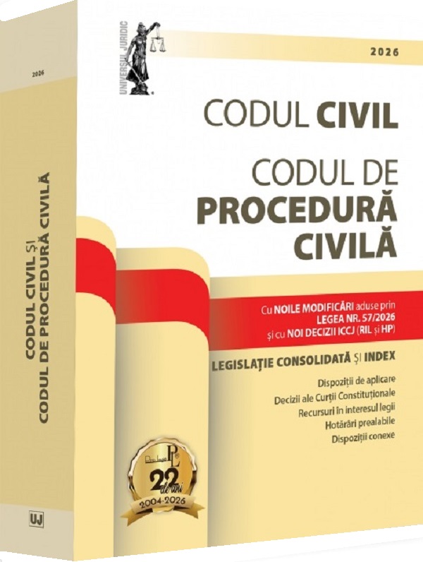 Codul civil. Codul de procedură civilă 2026, Dan Lupascu – copertă