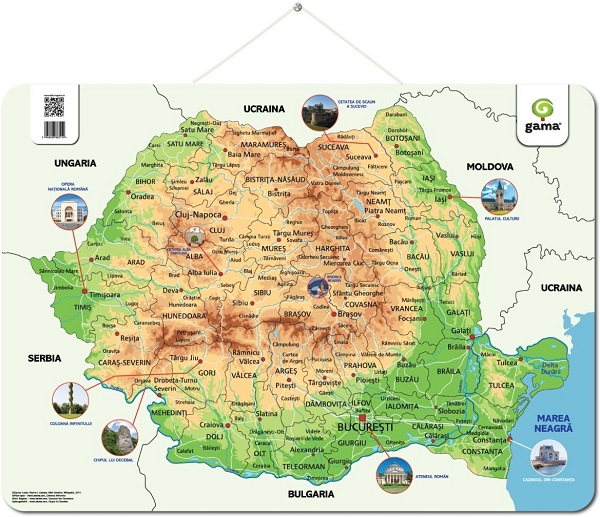 Planșă: Harta României,  – copertă