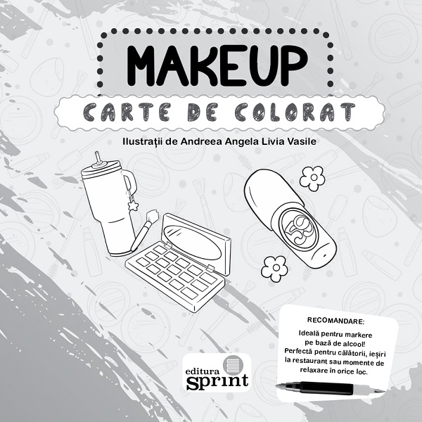Carte de colorat. Makeup,  – copertă