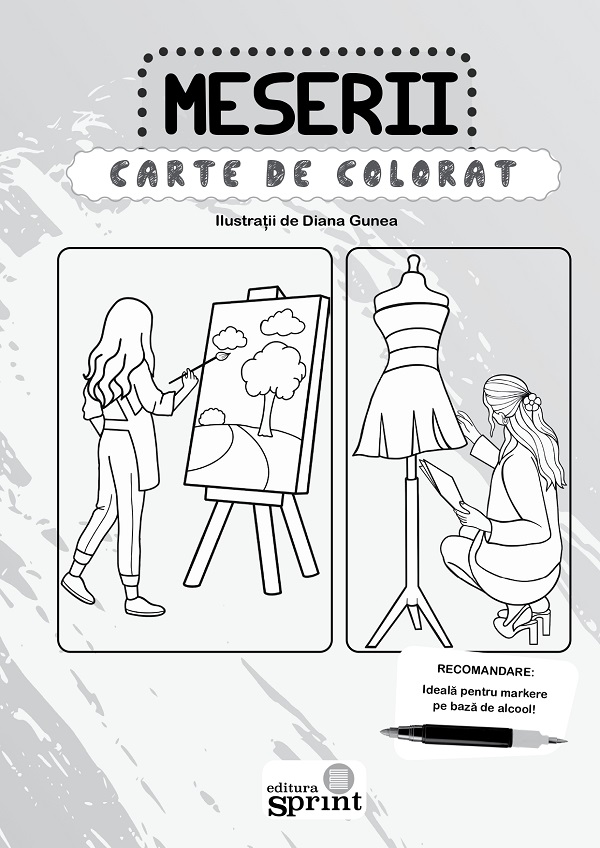 Cartea Carte de colorat A4. Meserii – Editura SPRINT