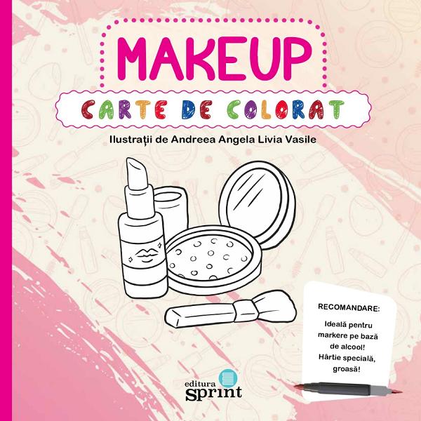Carte de colorat. Makeup,  – copertă