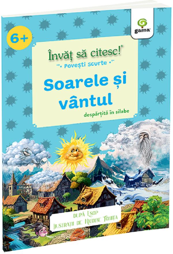 Cartea Învăț să citesc povești scurte pe silabe. Soarele și vântul 