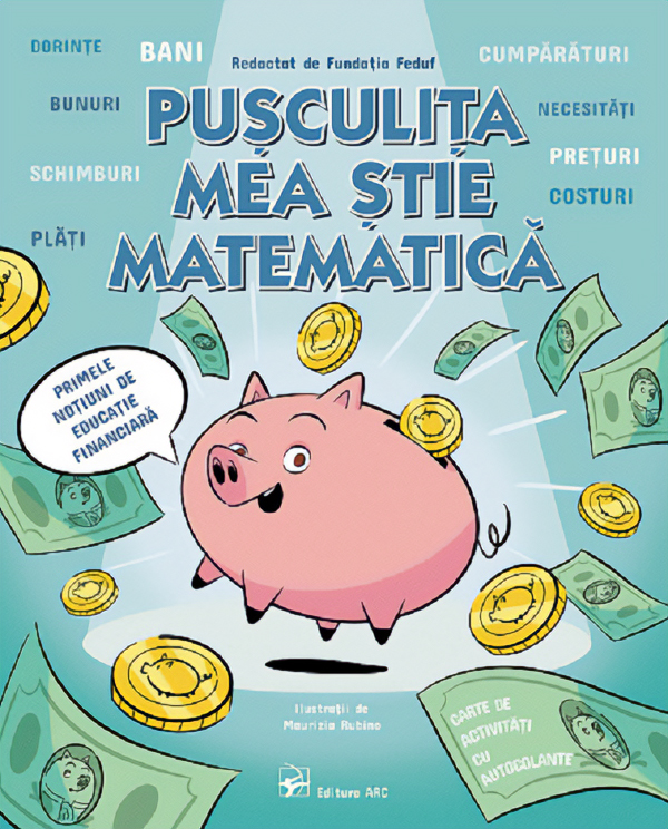Pușculița mea știe matematică,  – copertă