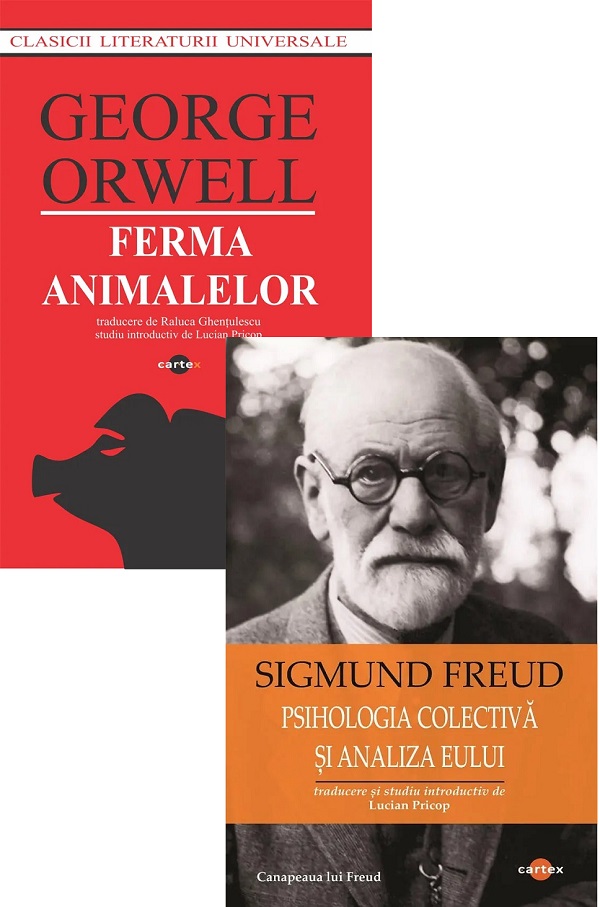 Cartea Pachet 2 cărți: Ferma animalelor + Psihologia colectivă și analiza eului de Sigmund Freud, George Orwell