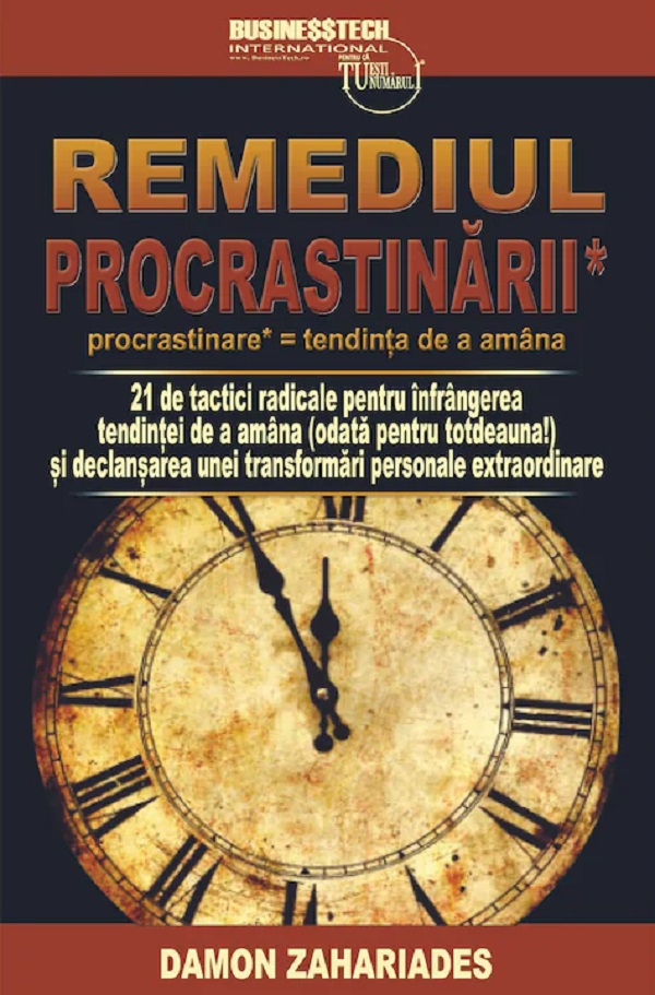 Remediul procrastinării, Damon Zahariades – copertă