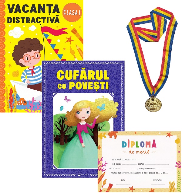 Cartea Pachet: Vacanța distractivă. Cufărul cu povești + Diplomă + Medalie - Clasa 1 de Aurelia Seulean, Elena Oltean, Marioara Minculescu